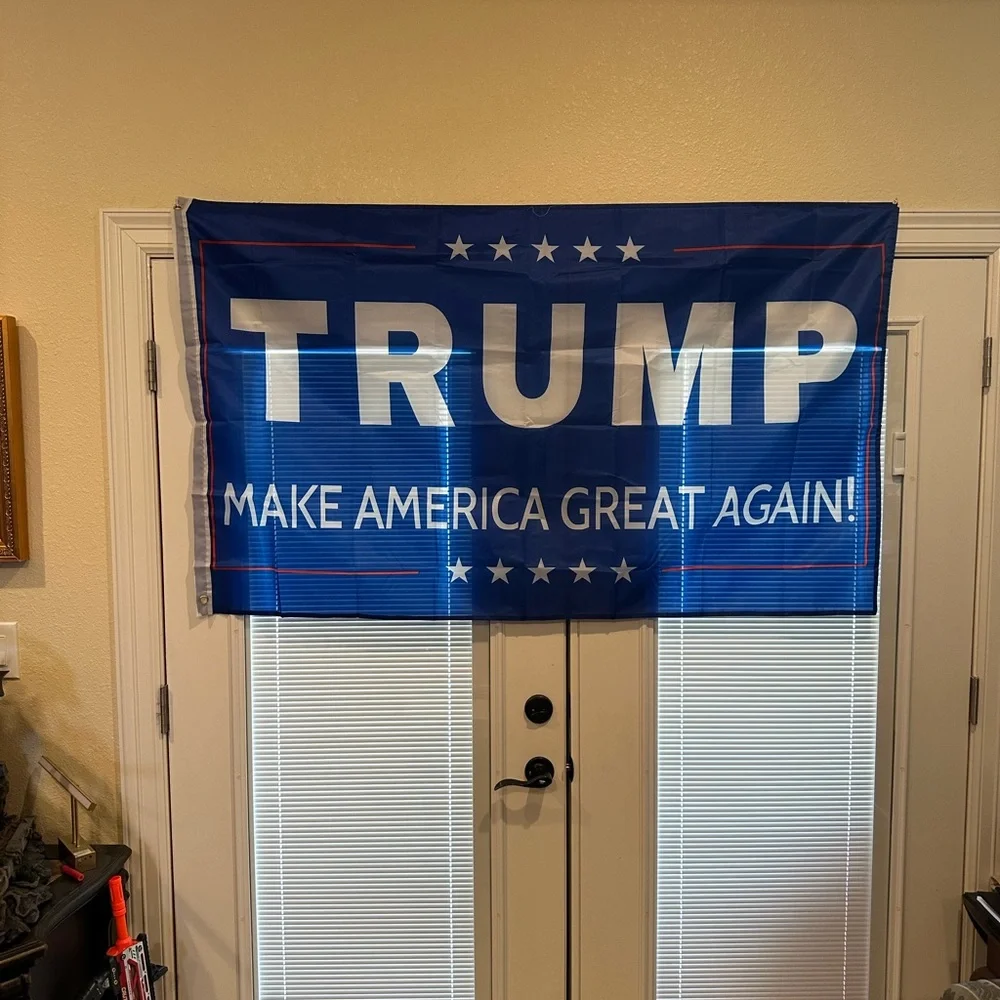 Trump Flag, Blue and White